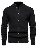 Ottmar | Exklusive Baumwoll-Cardigan in Schwarz