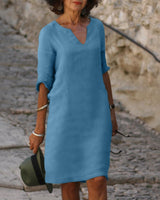 Sara - Stylisches Sommerkleid in Hellblau
