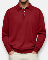 Aiden™ | Langarm-Polo in Rot