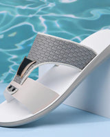 Arkon™ Sandalen Aus Geflochtenem Leder Mit Metalldetail Und Anatomischem Premium-Komfort in Weiß