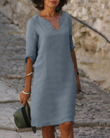 Sara - Stylisches Sommerkleid in Grau