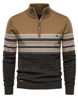 Herrenpullover mit Rundhalsausschnitt - PHILIP in Khaki