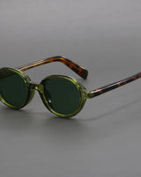 Saskia | Klassische Runde Sonnenbrille in Grün