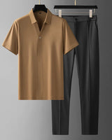 Remi - Outfit Set mit kurzen Ärmeln in Braun