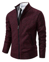 Anton | Eleganter Premium-Cardigan in Bordeaux