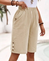 Valentina | Lässige Passform Shorts in Khaki