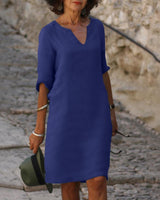 Sara - Stylisches Sommerkleid in Dunkelblau