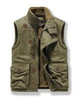 Jackson Fleece Weste in Militär-Grün