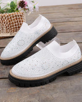 Urbaner Glanz™ Slip-On Sneaker mit Profilplateau in Weiß