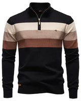 Neuhaus - Stilvoller Pullover mit Stehkragen in Schwarz/Khaki