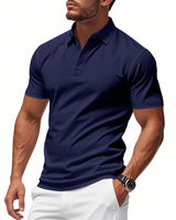 Dalmor™-Polohemd mit Schmaler Passform und Minimalistischem Stil in Dunkelblau