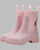 Damen wasserabweisende Chelsea Boots in Rosa