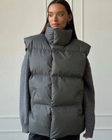 Cristina - Daunenjacke und Daunenweste in Grau - Weste