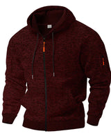 Jesson – Stilvolle Fleece-Kapuzenjacke in Bordeauxrot
