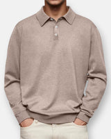 Aiden™ | Langarm-Polo in Khaki