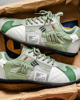 Reinders – Patchwork Turnschuh mit Schnürung in Grün