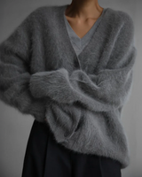Gisela | Luxus Cardigan in Sterling Grau