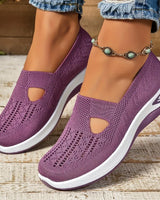 Madelline - Damen-Slipper mit Keilabsatz in Violett