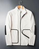 Leichte Herren-Fleecejacke mit kontrastierenden Details - Erian in Weiß