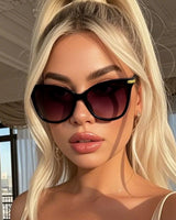 Luna | Cat Eye Sonnenbrille in Schwarz / Farbverlauf Lila