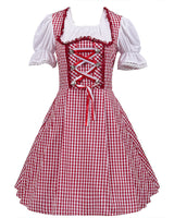 Dirndl Damen Klassisch Kariert Rot-Weiß - Mallela in Rot