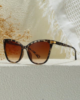 Luna | Cat Eye Sonnenbrille in Leopardenmuster / Farbverlauf Braun
