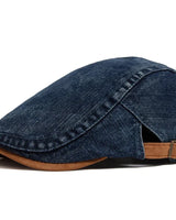 Schiebermütze aus Premium Denim in Dunkelblau