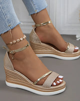 Nora | Konturiertes Fußbett Rutschfest Sandalen in Gold