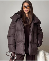 Isabel - Bequeme und warme Daunenjacke in Braun