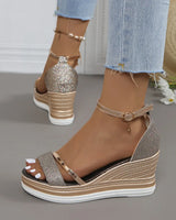 Nora | Konturiertes Fußbett Rutschfest Sandalen in Roségold