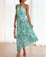 Alesa Damen Maxikleid in Grün