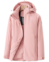 Elfriede | Damen Wasserdichte Winterjacke mit Fleece-Futter in Rosa