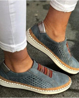 Mateo - Slipper mit Perforierungen in Grau
