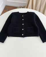 Strickjacke mit Taschen -DORI in Schwarz
