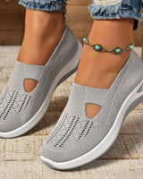 Madelline - Damen-Slipper mit Keilabsatz in Hellgrau