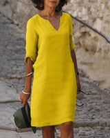 Sara - Stylisches Sommerkleid in Gelb