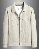 Dwayne - Weiche gerippte Herrenjacke für lässige Herbstlooks in Beige