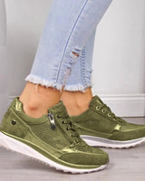 Damen Freizeitschuhe | Orthopädische Komfort-Sneaker | Atmungsaktiv & Rutschfest in Grün