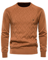 Herren-Strickpullover in Schokolade