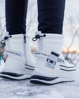 Win | Groovywish Herren Winter Orthopädische Stiefel Mehrfarbig Wasserdichte Schuhe in Weiß