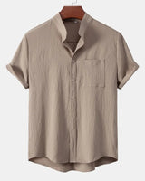 Madsen - Lässiges Kurzarm Hemd in Khaki
