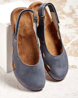 Robin- Bequeme Damen Komfort Sandalen in Grau