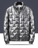 Steppjacke mit Kapuze für Männer - Luuk in Grau ohne Kapuze