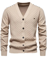 Schneider - Warmer Herren Cardigan mit V-Ausschnitt in Khaki