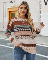 Vintage Damen Pullover - Sophie in Braun