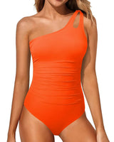 Arelia | Dein One-Shoulder-Leo-Badeanzug für starke Sommermomente in Orange