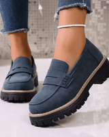 Jasha – Loafer Mit Runder Spitze Und Rutschfester Sohle in Blau