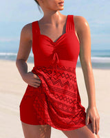Lumia Tankini-Set – Chic Zweiteiliges Badeoutfit in Rot