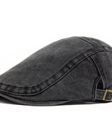 Hans | Vintage Flat Cap in Schwarz