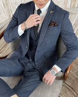 Shelby™ 3-teiliger Anzug in Premium-Schneiderei / Die Wahl des Mannes, der Respekt und Stil ausstrahlt! in Blau